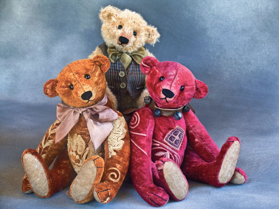 Vintage Bears - goupe de trois ours